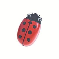 2-in-1 Ladybug Magnetic Pen Holder & Whiteboard Eraser raudona