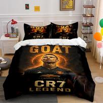 GOAT CR7 Legend Black Bedding Set Bedding set (1 duvet cover, 2 pillowcases, duvet not included) 135x200cm