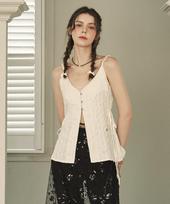 Micene Blob V-Neck Slit Bustier Cream/3[77]