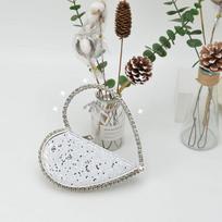 Tinklo įžymybė su deimantiniu širdies formos sankabos krepšiu deimantiniu vakarienės krepšiu, mažu 2020 m., nauja moteriška 36cm*26cm*6cm balta