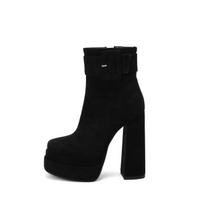 Moteriški Gothic Batai Dirbtinio Suede Sagtis Storas Super Aukštas Kulnas Platforma Užtrauktukas Rudos Juodos Mėlynos Punk Batai 34