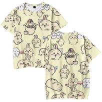 New Chiikawa Cartoon T Shirts for Women Men Summer Clothing Fitness O Neck Man T-shirt for Male Oversized New Men T-shirts Tops XS
