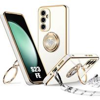 Protective Case - BOOLING - for Samsung Galaxy S23 FE - Soft Silicone - with Lanyard - Rotating Ring balta