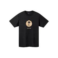 MONTBELL Wickron Vintage Bear Print Outdoor Breathable Quick Dry Cool UV Protection Crew Neck Short Sleeve T-Shirt Unisex Black M