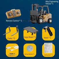 RC Automobilis Mini Lydinio RC Šakinis Krautuvas RC Inžinerinis Vežimėlis 2.4G Valdymas Mobiliuoju Telefonu 1:64 Automobilio modelio ornamentas berniukui šventinė dovana