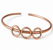 Minimalistinė gryno vario apyrankė, paprastas atviro vielos bangle, reguliuojami kasdieniai papuošalai moterims Adjustable varis