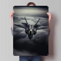 F22 Raptor Skardinis Ženklas Lėktuvo Plakatas Dekoras Svetainės Dekoras Vyrams Individualūs Metaliniai Ženklai Sienų Meno Dekoras Retro Namams 7.9x11.8In(20x30cm)