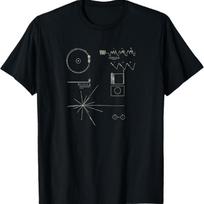 Voyager Golden Record NASA T Shirt S juoda