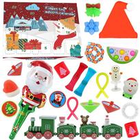 24Pcs/set Christmas Advent Calendars Fidget Toys Xmas Stocking Countdown Advent Christmas Gift for Kids Adult Box Package