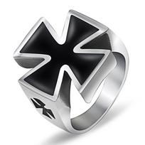 Retro Titanium Steel Men's Ring Exaggerated Domineering Epoxy Ring Ring Ring 7
