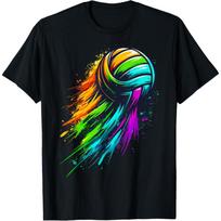 Unisex Adult Volleyball T-Shirt, Black, Small, Short Sleeve(1) S juoda