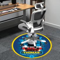 Thomas, Traukinukas Kėdės kilimėlis Apvalus kilimas Biuro kilimas, Skalbiamas mašinoje, Neslystantis, Tinka svetainėms, Miegamiesiems 80cm