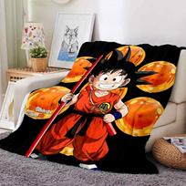 1 vnt. Dragon Ball Z, Goku minkštas šiltas pledas miegui, skirtas sofai, foteliui, biurui, lovai, stovyklavimui, kelionėms, patogus 80cmx120cm