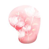 Ergonomic Mice Pad with Wrist Support Memory Foam Rest Cushion for Gaming Pink