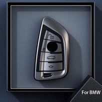 Titano Pilka skirta BMW X1 X3 X4 X5 X6 F15 F16 G30 3 5 7 Serijoms G11 F48 Nuotolinio Automobilio Raktų Dangtelis Fob Laikiklis Raktų Grandinėlės Aksesuarai gray