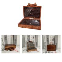 Stone Collectible Ornaments In Wooden Crystal Collection Box And Suitcase ruda