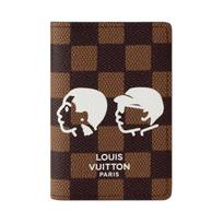 Louis Vuitton X Nigo Collaboration Brand Logo Check Pattern Print Damier Phriendship Coated Canvas Card Holder Wallet Men Wallet Brown N40776 Box(Basic Set+Box)