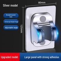 Five-Speed Frosted Black Shower Head & Booster Hose Set