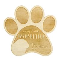 Old English Sheepdog, Bobtail, Bob-tail - Mug coaster, engraved coaster with dog, gift for dog lover by Art-Dog brand