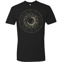 Cottage Cult Clothing Tee T Shirt Goth Witch Occult Zodiac Wheel Crescent Moon S