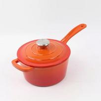 Enameled Cast Iron Saucepan 2 Quart Sauce Pan Nonstick Enamel Coating Pot For Stove Top and Oven Cooking Even Heat Distribution 19cm