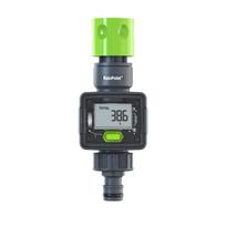 Rainpoint skaitmeninis vandens srauto matuoklis 3/4  BSP sriegio čiaupo jungtis IPX6 LCD lauko sodo žarnos vandens sąnaudų srauto matuoklis žalia