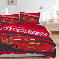 3 vnt. su Lightning McQueen spausdinta patalynės komplektas,(Rinkinį sudaro 1 antklodės užvalkalas ir 2 pagalvių užvalkalai, antklodė neįtraukta) yy250814064 135x200cm red