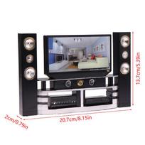 1/12 Dollhouse Mini TV and Audio Ornament Living Room Furniture Decor designed for Dolls House Micro Scene Decoration Playthings