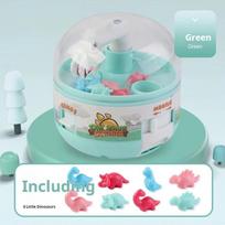 Children's Mini Grab Dinosaur Machine Grab Doll Machine Grab Doll Twist Egg Machine Grab Interactive Boys Plus Girls Playthings žalia