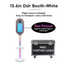 15.6 inch DSLR Touch Screen LED Camera Photo Booth with Ring Light Photo Booth with Flight Case for Christmas birthdays party 15.6in juoda