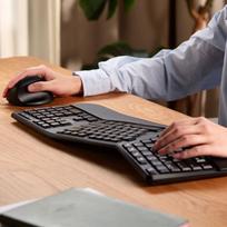 SANWA Ergonomic Wireless Keyboard and Vertical Mouse Set