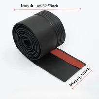 1M Thickened Door Bottom Seal Strip Self-Adhesive Silicone Rubber Weatherstrip Soundproof Windproof Dustproof Gap Sealer Width: 36mm juoda