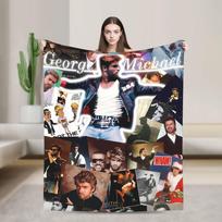 George Michael Muzikinis pledas Kokybiškas Šiltas Minkštas Mesti pledą Žiemos Kelionės Biuro Kėdė Sofa Lova Madingas Patalynės užvalkalas 130x150cm