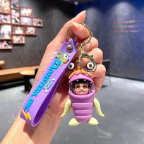 Monsters University Figure Keychain Anime Monsters Inc. Cute 3D Doll Backpack Car Keyring Kids Toy Christmas Gift Wholesale