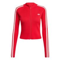 Adidas Originals Adicolor 3 juostelių plono mezgimo sportinis džemperis moteriška striukė JY2598 S red