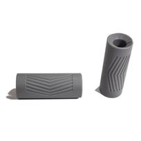 2Pcs Dumbbell Barbell Grip Thick Gym Grip Barbell Handle Sleeve Dumbbell Barbell Grip Silicone NonSlip Pad Enduring pilka spalva