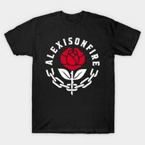 Men Black Print T-shirt Alexisonfire Band No-Cut Transfer Paper Print Cotton Tshirt L juoda
