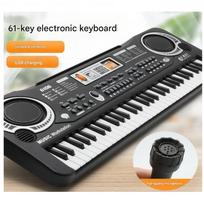 Skaitmeninis, elektroninis, 61 klavišo pianinas, pradedantiesiems, klaviatūra gray