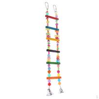 Bird Parrot Ladder Cage Swing Activity Toy with Hanging Bell Chewing