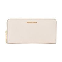MICHAEL KORS Empire EMPIRE gold hardware zipper closure cowhide wallet large size women's light cream auksas