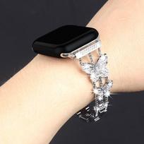 Women's Butterfly Strap for Apple Watch Ultra 2 49mm 46mm 45mm 44mm 42mm 41mm 40mm IWatch Series 10 9 8 7 6 5 4 3 2 1 SE Bracelet 42 44 45 46 49mm sidabras