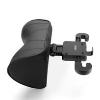 Leather Car Seat Headrest Cushion Multi-Function Memory Foam Car Neck Pillow Adjustable Car Headrest Pillow Auto Accessories A09-black