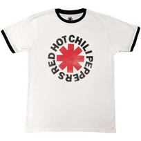 Vyriški Red Hot Chili Peppers logotipas Ringer marškinėliai Dideli Balti XS white