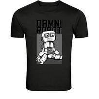 Damn Robot Funny T-Shirt - Sad Broken Robot Humor Graphic Tee M