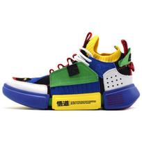 Li Ning Way Of Wade Cushioning Slip Resistant Mid top Vintage Basketball Shoes Womens Blue Green Yellow AGWN024-1 37 geltonai žalia/mėlyna