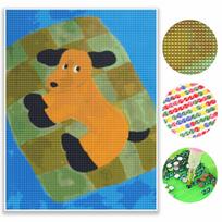 Diamond painting kit dog. full diamond round mosaic handmade. home decoration gift Round 20x30cm