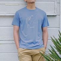 Mont-Bell Outdoor Quick-Dry Fish Print T-Shirt XL mėlyna