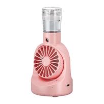 F6 Fan with Desktop, Handheld and Neckband Modes, USB Rechargeable Spray Fan with Lanyard One Size rožinė