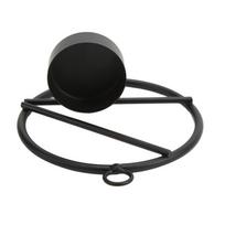 Sturdy Base Cup Wall Hanging Candle Holder Black Color Round Candle Holder  Hallway Decor