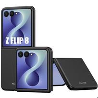 Dėklas Samsung Galaxy Z Flip 8, Smūgiams atsparus kietas apsauginis nuo įbrėžimų - Juodas juoda